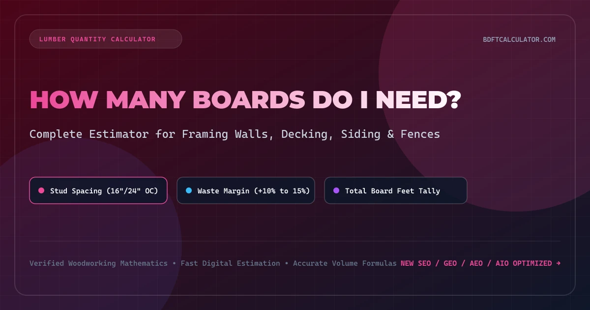 How Many Boards Do I Need Calculator: Estimating Flooring, Decking & Wall Lumber